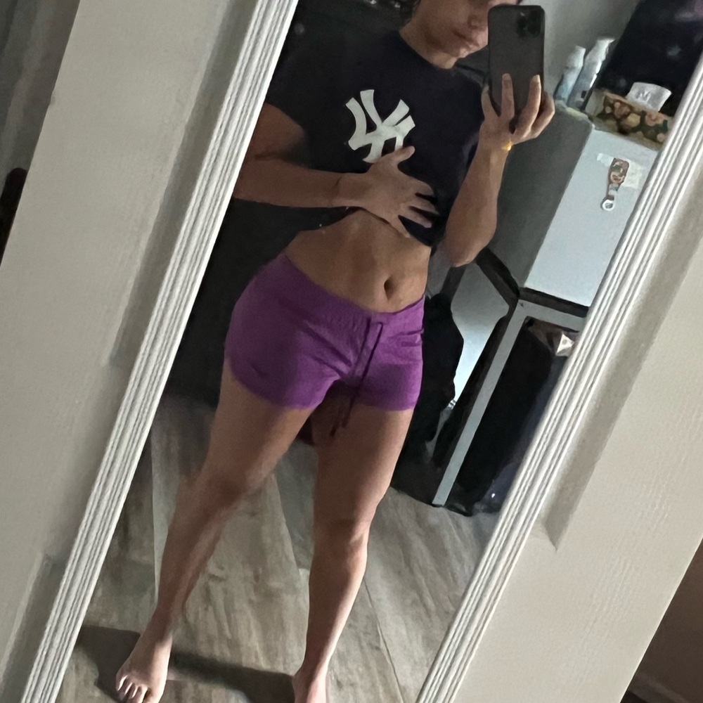 Purple Nike shorts